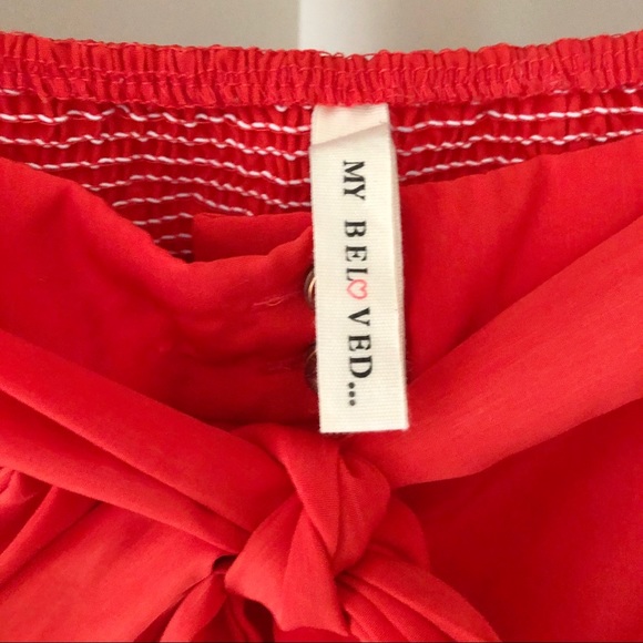 ❣️High-Waist Red Shorts - Picture 7 of 8